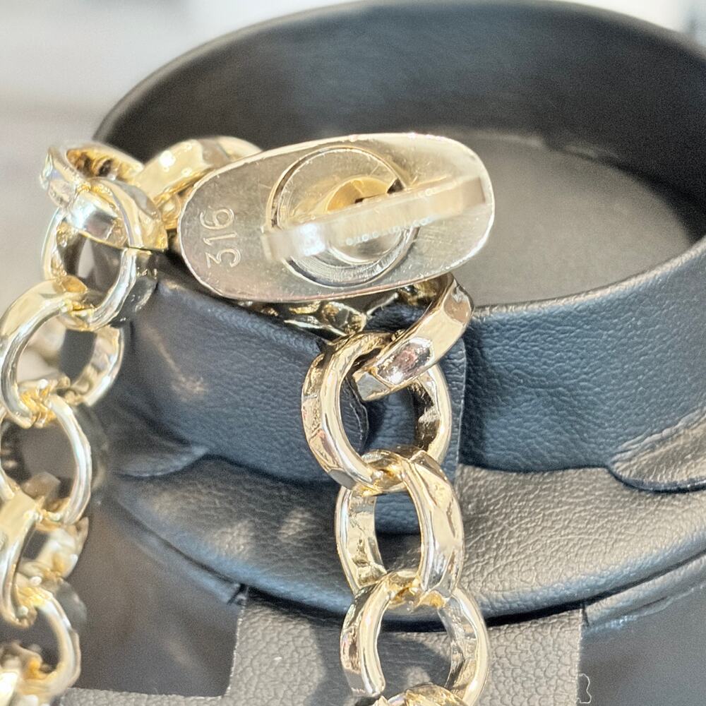 Louis Vuitton Lock & Key #316 w/a Gold Chain Necklace 16 Inch + 3" Extender - Picture 6 of 8